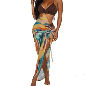 Abstract Bikini Cover-up Set